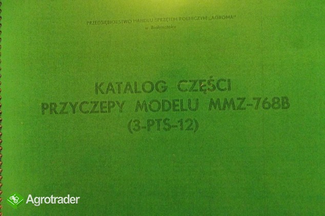 Katalog przyczepy rolniczej MMZ - 768B (3-PTS-12)