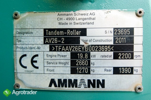 Walec do  AMMANN AV26-2, 64 500 zł +VAT, stan db, z Holandii - zdjęcie 15