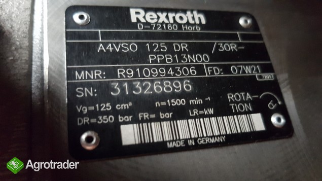 Pompa hydrauliczna Bosch Rexroth a4vso 125 dr.