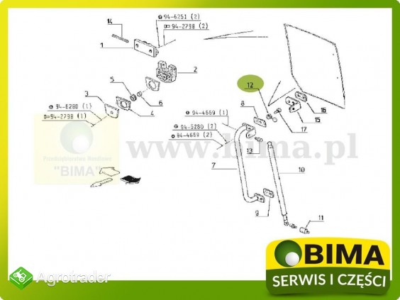 Osłona śruby mocującej szybę Renault CLAAS 904 MI,95-12 - zdjęcie 3
