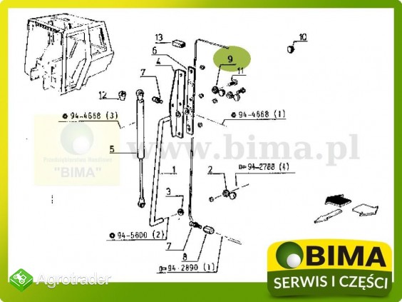 Kołpak śruby mocującej szybę Renault CLAAS 113-14 - zdjęcie 1