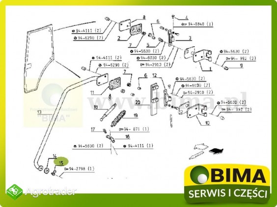 Osłona śruby mocującej szybę Renault CLAAS 120-14 - zdjęcie 2
